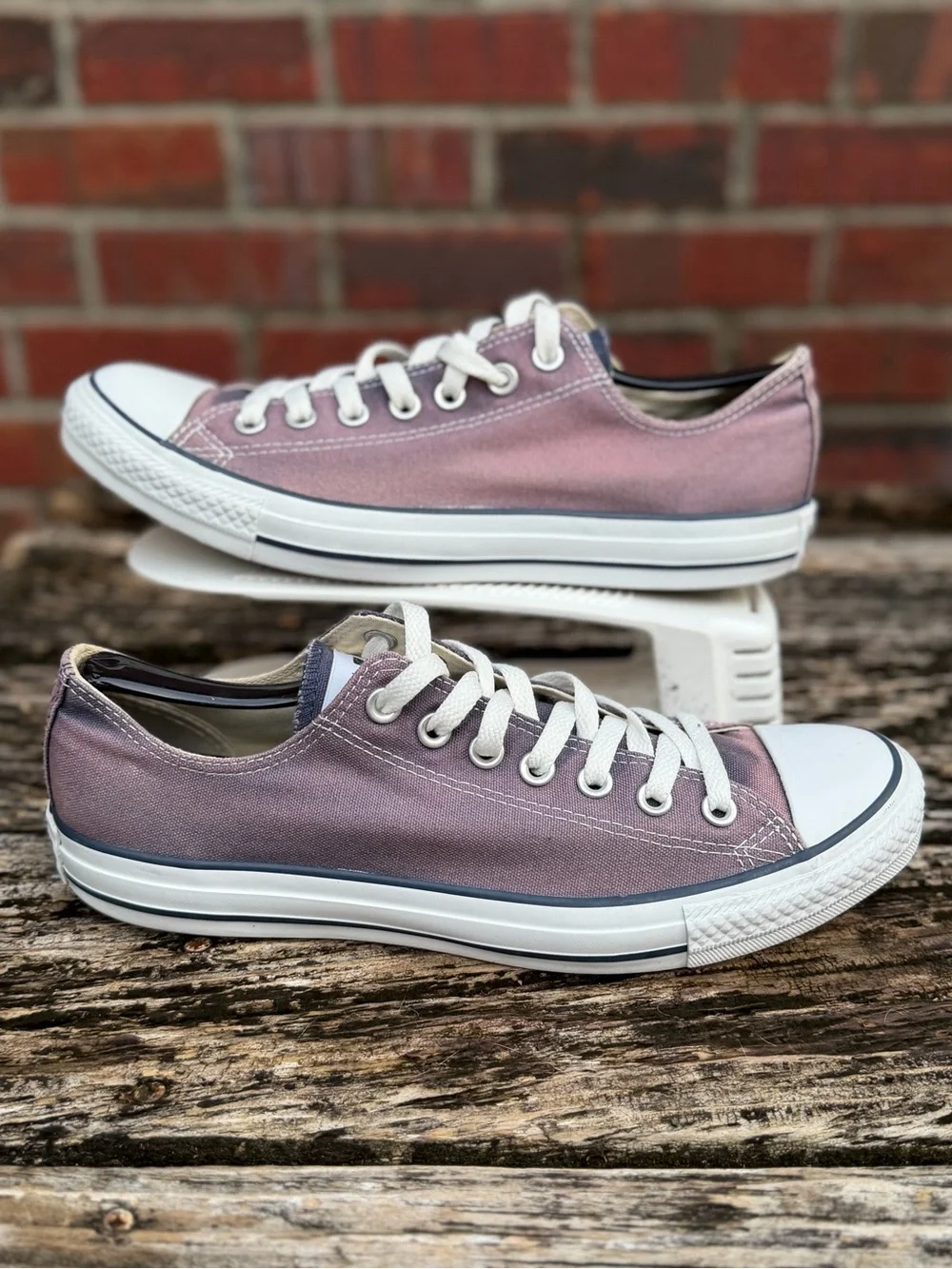 Converse Chuck Taylor All Star Unisex M-9 W-11 Blue Low Top Canvas Sneakers X2 - Picture 7 of 14